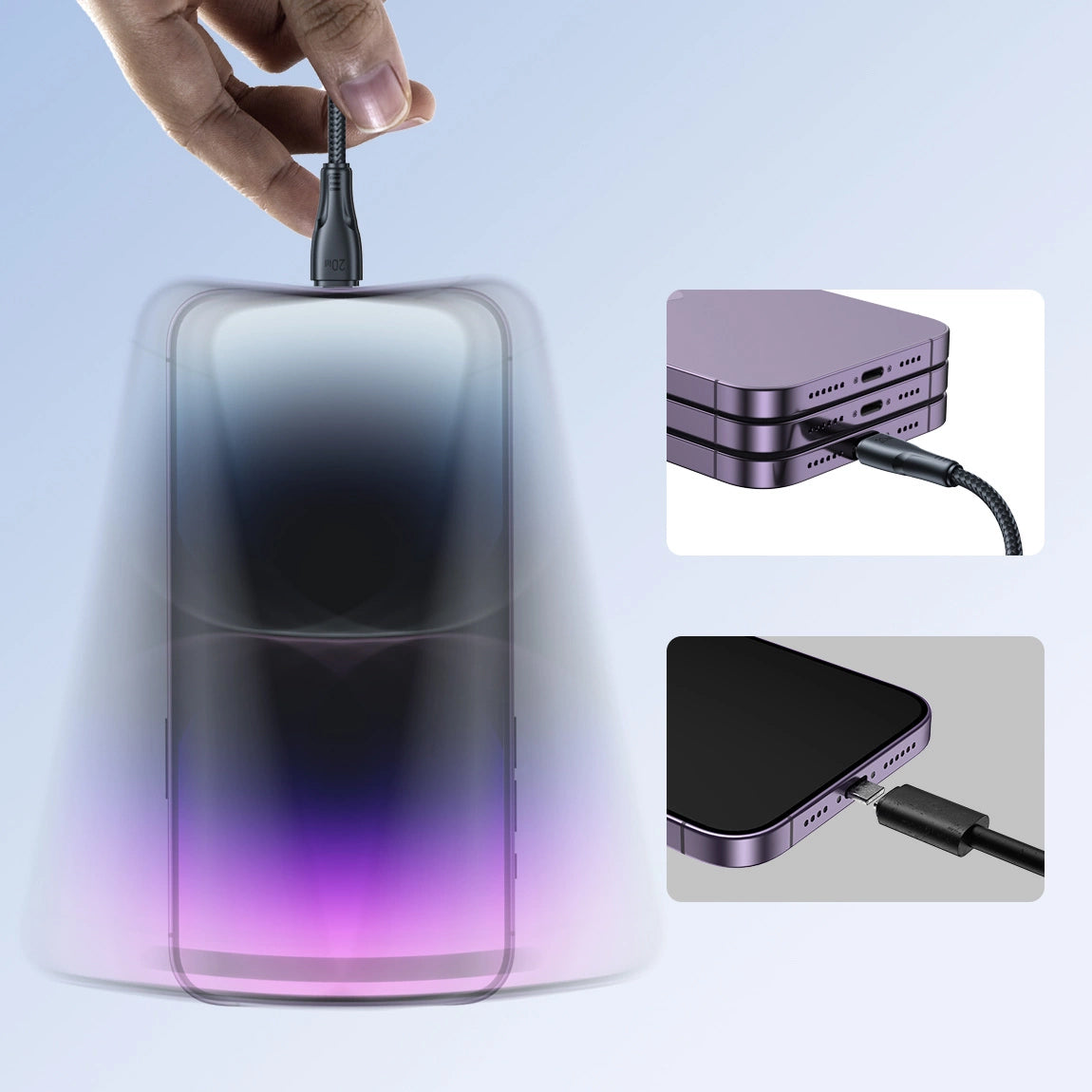 Kabel do danych i ładowania USB-C - Lightning Joyroom S-A11, 20W, 1.2m, Czarny