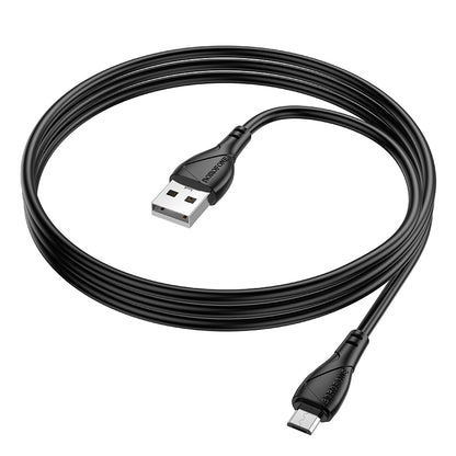 Kabel do danych i ładowania USB-A - microUSB Borofone BX121 Energy, 18W, 1m, Czarny