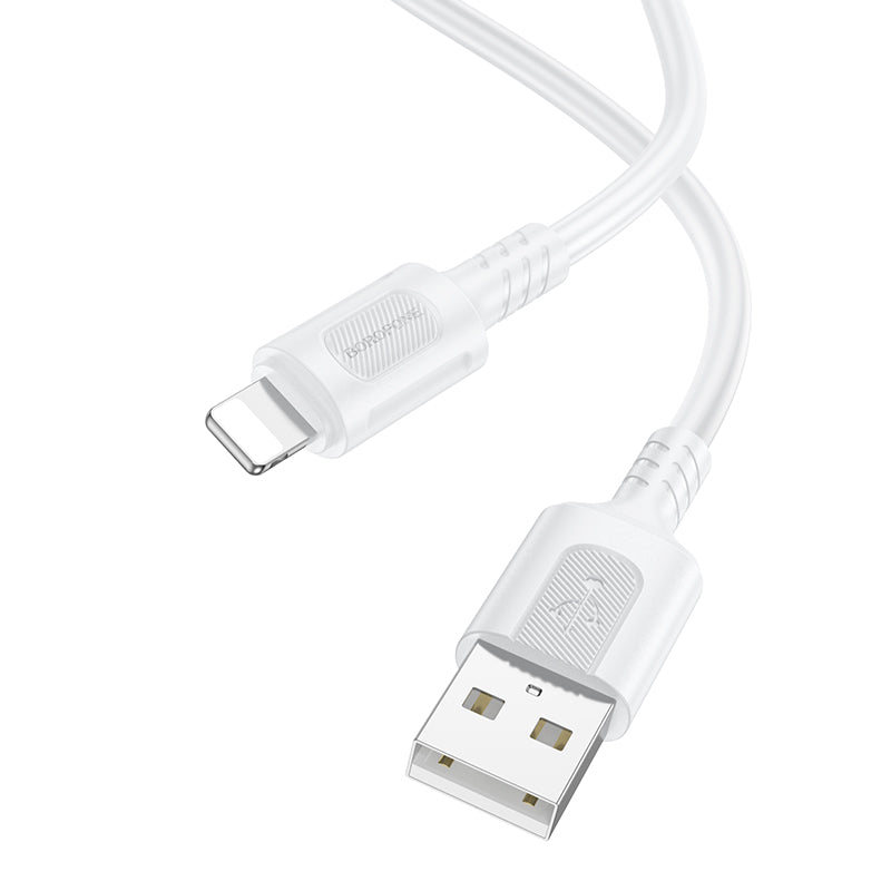Kabel do danych i ładowania USB-A - Lightning Borofone BX111 Feliz, 18W, 1m, Biały
