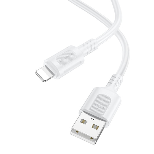 Kabel do danych i ładowania USB-A - Lightning Borofone BX111 Feliz, 18W, 1m, Biały