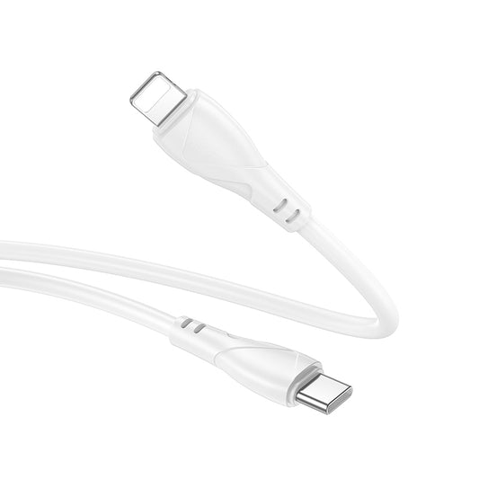Kabel do danych i ładowania USB-C - USB-C Borofone BX121 Energy, 60W, 1m, Biały