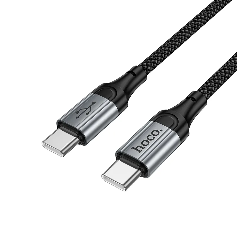 Kabel do danych i ładowania USB-C - USB-C HOCO X121, 60W, 1.5m, Czarny