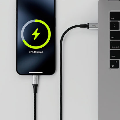 Kabel do danych i ładowania USB-C - USB-C Allity. AUC-01, 100W, 2m, Czarny