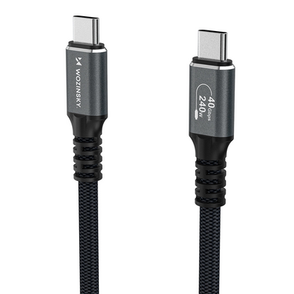 Kabel do danych i ładowania USB-C - USB-C WZK WPS-UY42S, 240W, 2m, Czarny