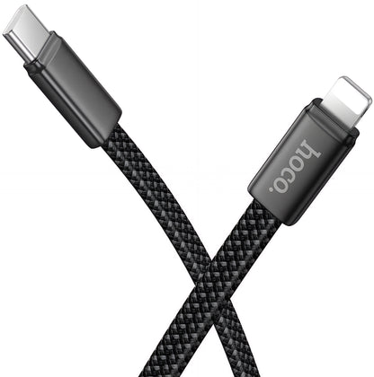 Kabel do danych i ładowania USB-C - Lightning HOCO X125, 30W, 1m, Czarny