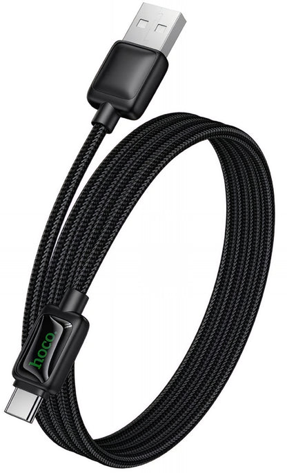 Kabel do danych i ładowania USB-A - USB-C HOCO U146, 36W, 1.2m, Czarny