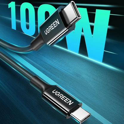 Kabel do danych i ładowania USB-C - USB-C UGREEN US300, 100W, 2m, Czarny