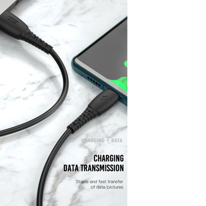 USB-A to Lightning Data and Charging Cable XO Design NB-P163, 18W, 1m, Black