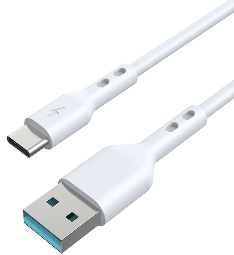 Kabel do danych i ładowania USB-A - USB-C BWOO X172C, 60W, 1m, Biały