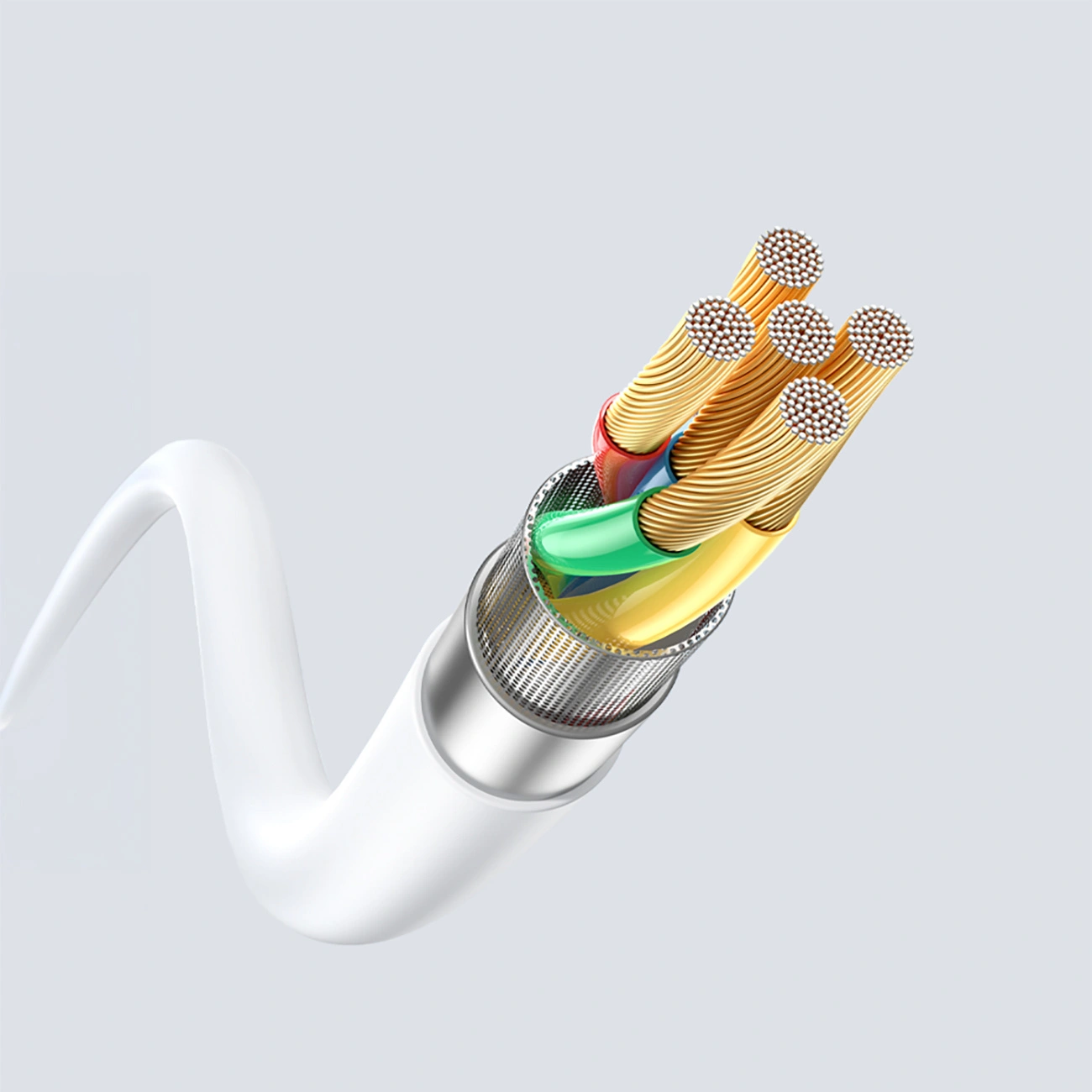 USB-C Data and Charging Cable - USB-C Dudao L25SC, 60W, 1m, White