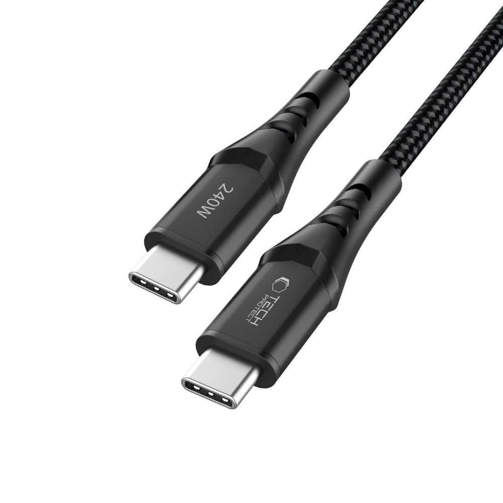 Kabel do przesyłu danych i ładowania USB-C - USB-C Tech-Protect UB11T Ultraboost, 240W, 1m, Czarny
