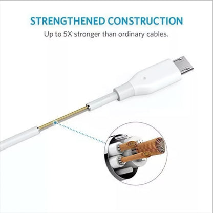 Kabel do danych i ładowania USB-A - microUSB Anker PowerLine, 18W, 1m, Biały A8132H21