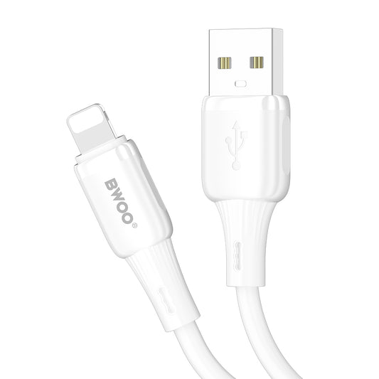 Kabel do danych i ładowania USB-A - Lightning BWOO X329L, 15W, 1m, biały