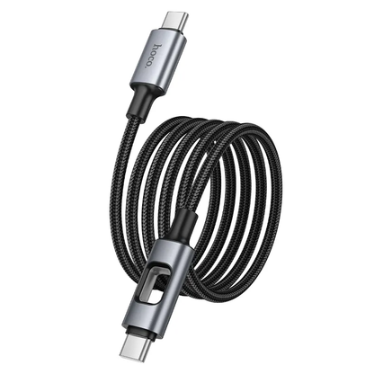 USB-C Data and Charging Cable - USB-C HOCO U144 Led, 60W, 1.2m, Black