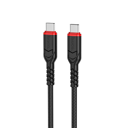 Kabel do przesyłu danych i ładowania USB-C - USB-C HOCO X59 Victory, 60W, 3m, Czarny