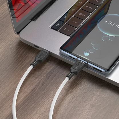 Kabel do przesyłu danych i ładowania USB-C - USB-C HOCO X90, 60W, 1m, biały