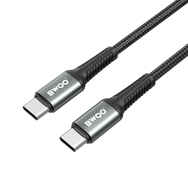 Kabel do przesyłu danych i ładowania USB-C - USB-C BWOO BO-X288C-C, 60W, 1m, Czarny
