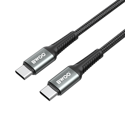 Kabel do przesyłu danych i ładowania USB-C - USB-C BWOO BO-X288C-C, 60W, 1m, Czarny