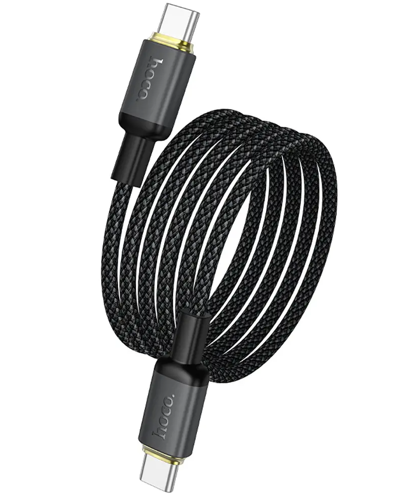 USB-C Data and Charging Cable - USB-C HOCO X128 Benefit, 60W, 1m, Black