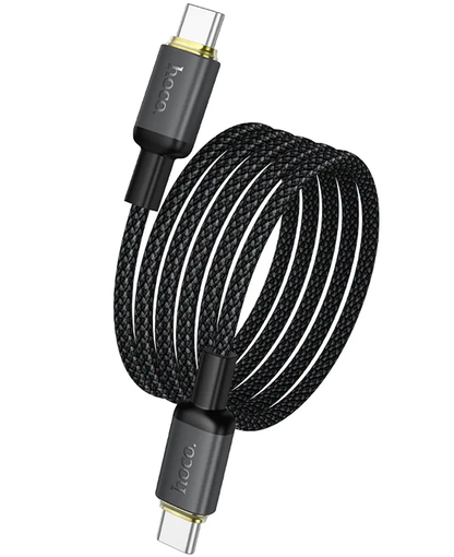 USB-C Data and Charging Cable - USB-C HOCO X128 Benefit, 60W, 1m, Black