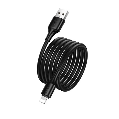 USB-A to Lightning Data and Charging Cable HOCO X120, 18W, 1m, Black