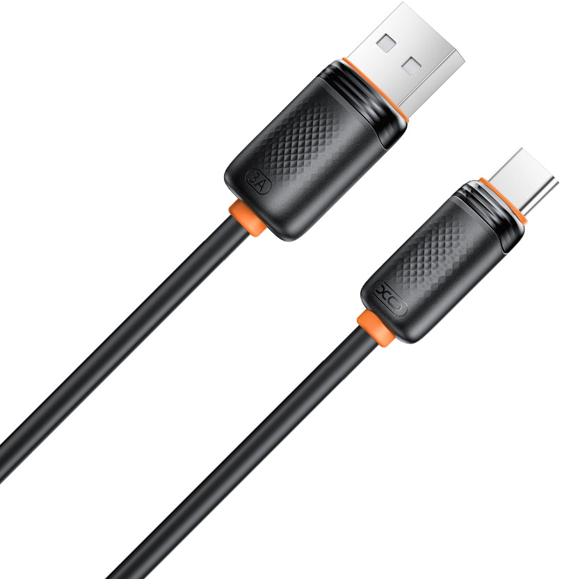 Kabel do przesyłu danych i ładowania USB-A - USB-C XO Design NB302, 18W, 1m, Czarny