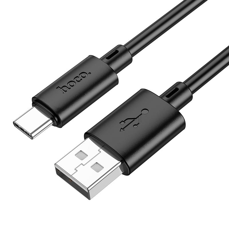 Kabel danych i ładowania USB-A - USB-C HOCO X88, 18W, 2m, Czarny