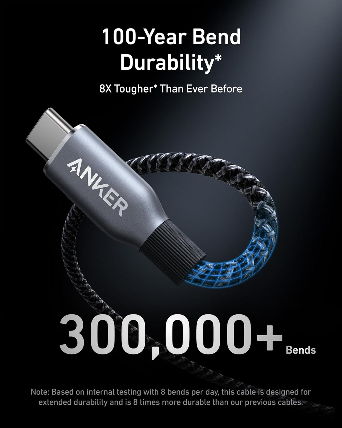 Kabel do przesyłania danych i ładowania USB-C – USB-C Anker Prime, 240 W, 0,9 m, czarny A88E2011