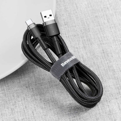 Kabel do ładowania i transmisji danych z USB-A na USB-C Baseus Cafule, 18 W, 3 m, szary CATKLF-UG1 CATKLF-UG1 