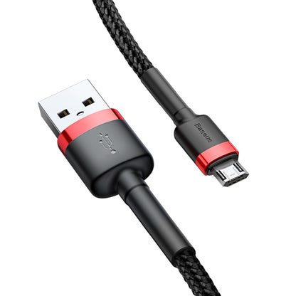 Kabel do transmisji danych i ładowania USB-A - microUSB Baseus Cafule, 18 W, 1 m, czerwony CAMKLF-B91