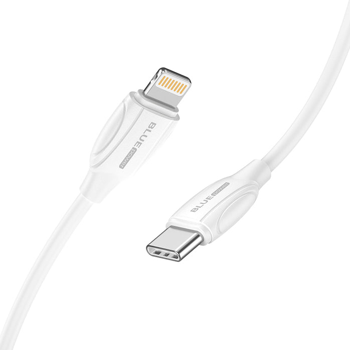 Kabel USB-C - Lightning do ładowania i transmisji danych BLUE Power B2BX19, 18 W, 2 m, biały