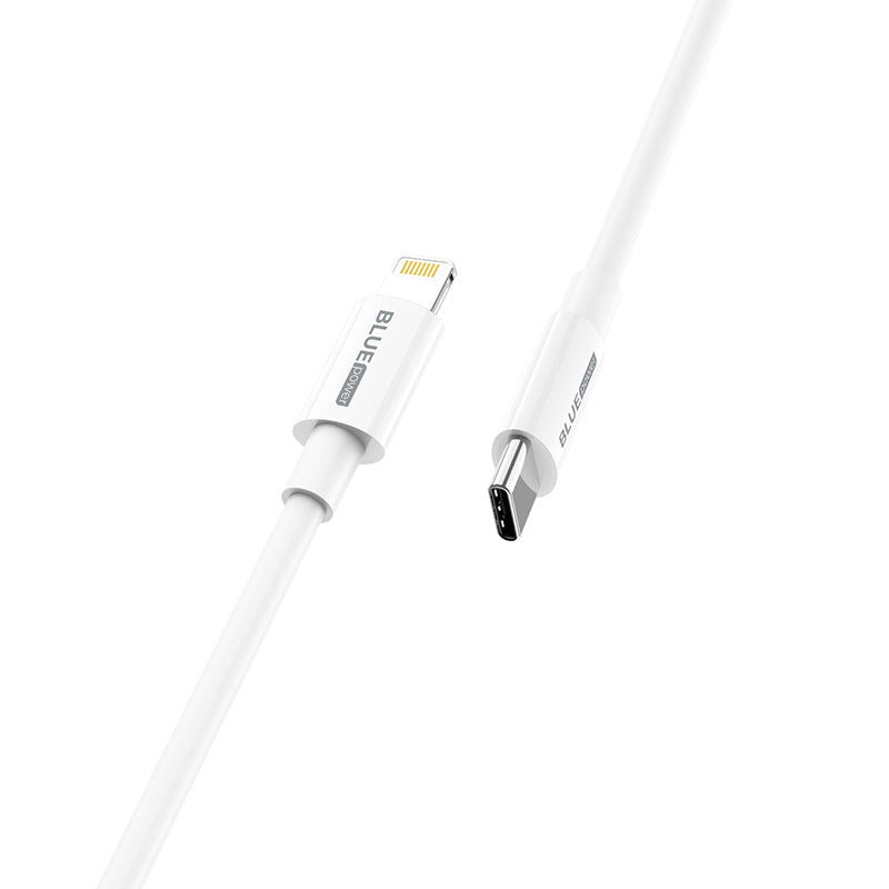 Kabel USB-C - Lightning do ładowania i transmisji danych BLUE Power BBX36, 18 W, 1 m, biały