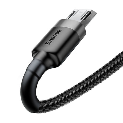 Kabel do transmisji danych i ładowania USB-A - microUSB Baseus Cafule, 18 W, 1 m, szary CAMKLF-BG1