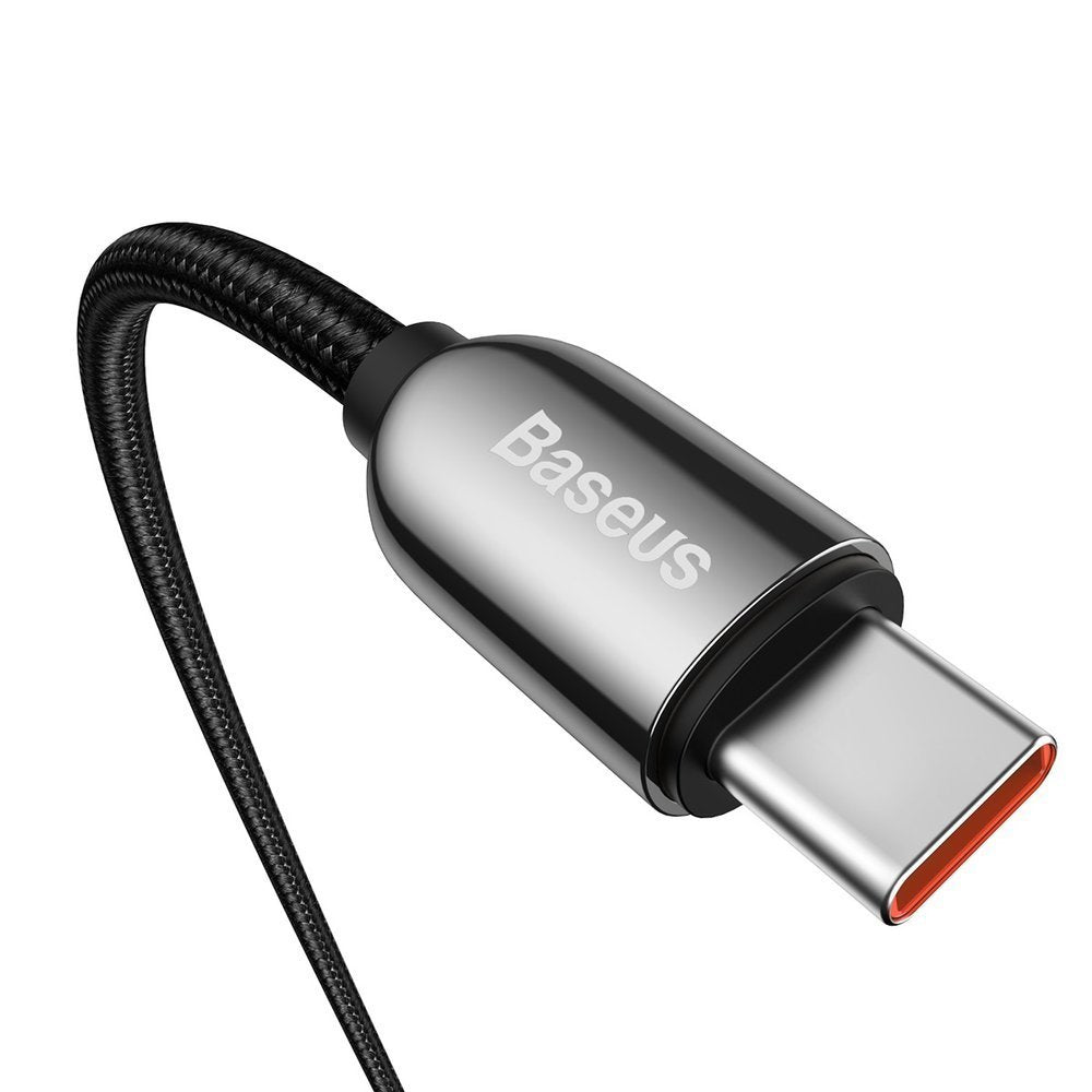 Kabel USB-C do ładowania i transmisji danych - USB-C Baseus Display, 100W, 1m, czarny CATSK-B01