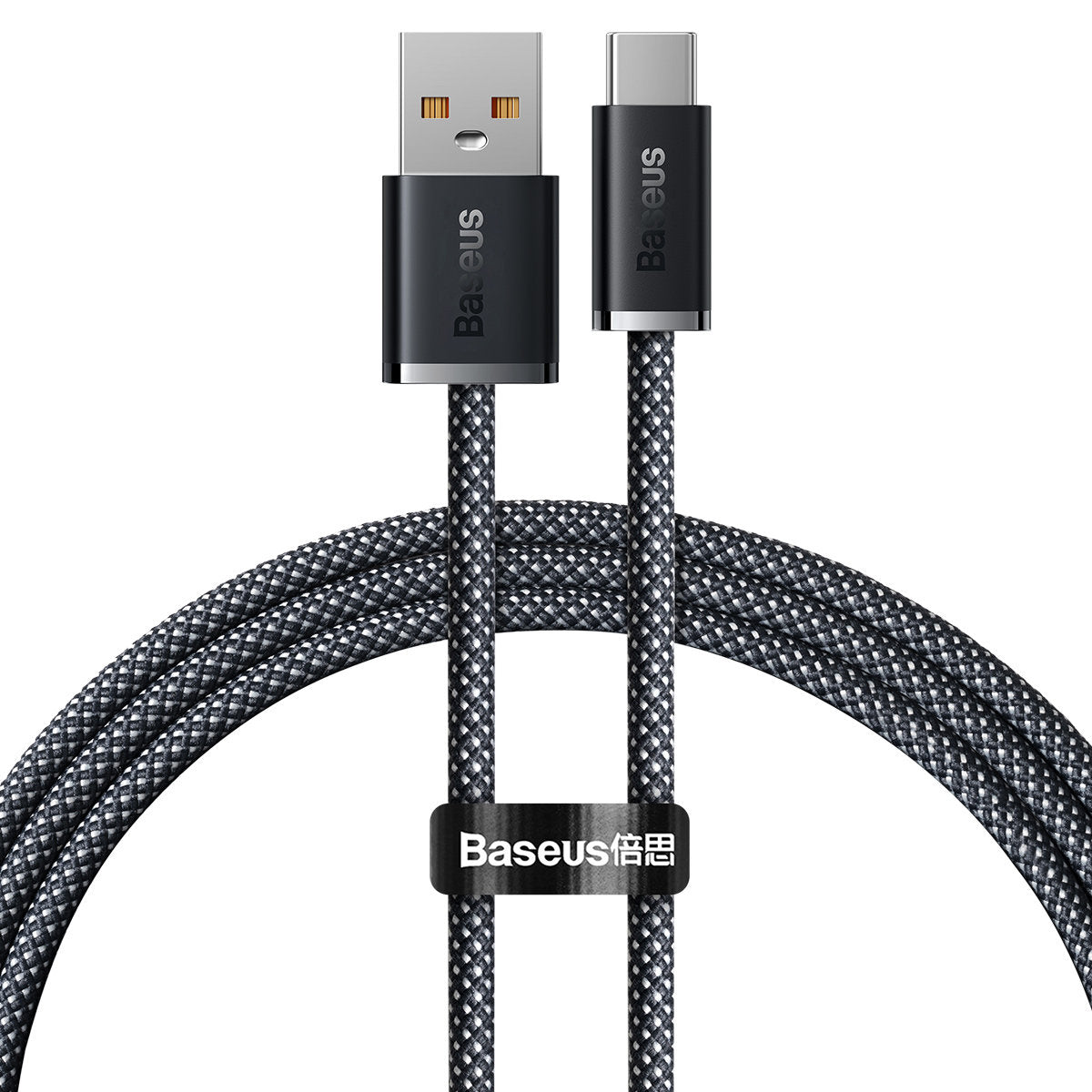 Kabel do ładowania i transmisji danych USB-A - USB-C Baseus Dynamic Series, 100W, 1m, szary CALD000616