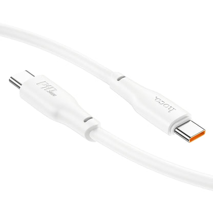 Kabel USB-C do ładowania i transmisji danych - USB-C HOCO X93 USB-C, 240W, 2m, biały 