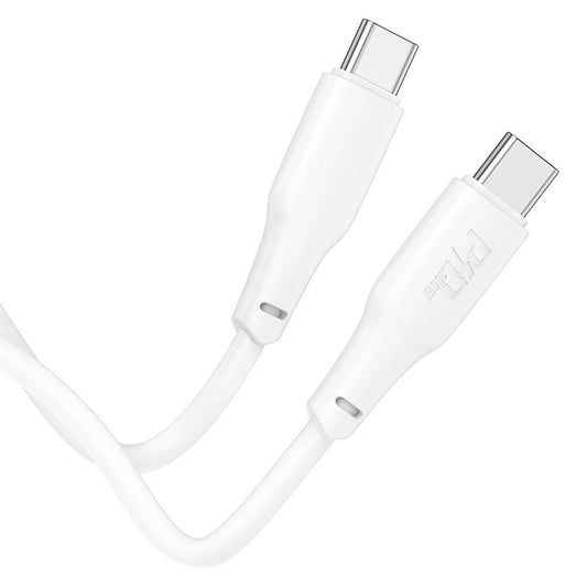 Kabel USB-C do ładowania i transmisji danych - USB-C HOCO X93, 100 W, 1 m, biały 