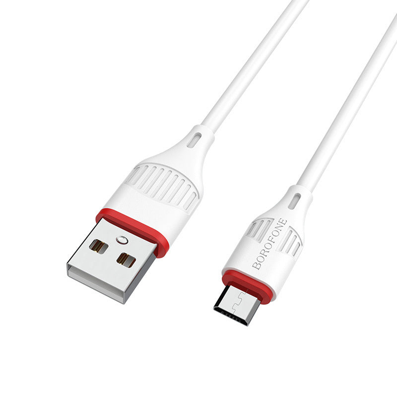 Kabel do ładowania i transmisji danych USB-A - microUSB Borofone Enjoy BX17, 18W, 1m, biały 