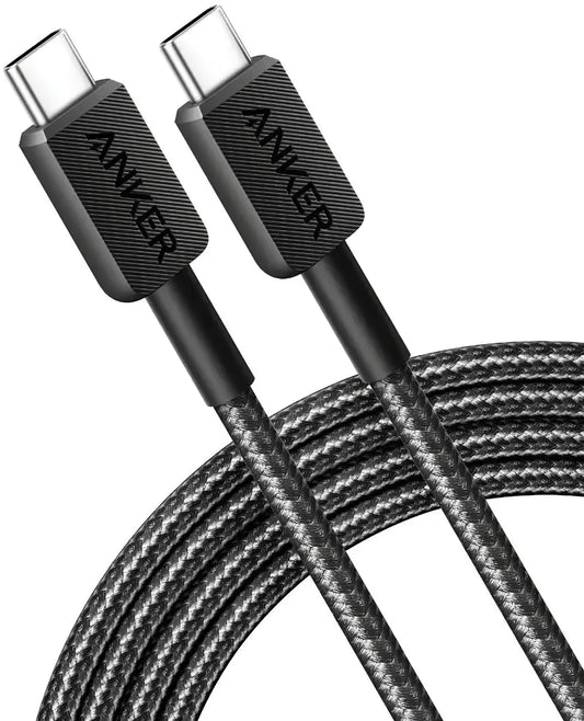 Kabel USB-C do ładowania i transmisji danych - USB-C Anker 310, 240 W, 0,9 m, czarny A81D5H11 