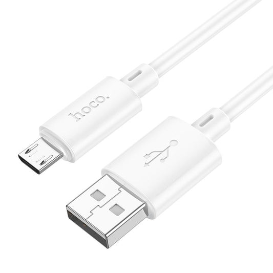 Kabel do ładowania i transmisji danych HOCO X88 USB-A - microUSB, 18 W, 1 m, biały 