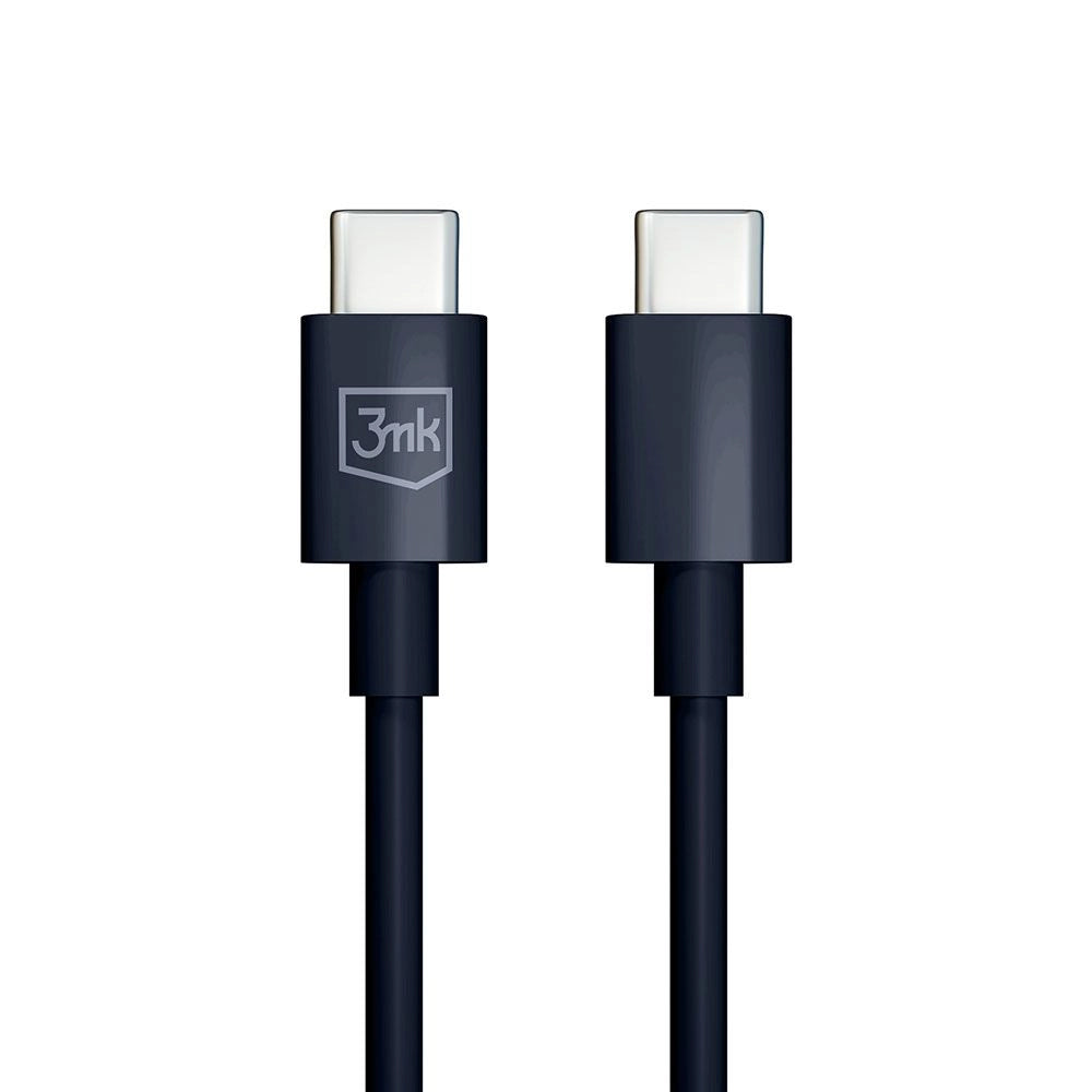 Kabel do danych i ładowania USB-C - USB-C 3MK Hyper, 100W, 1.2m, Czarny