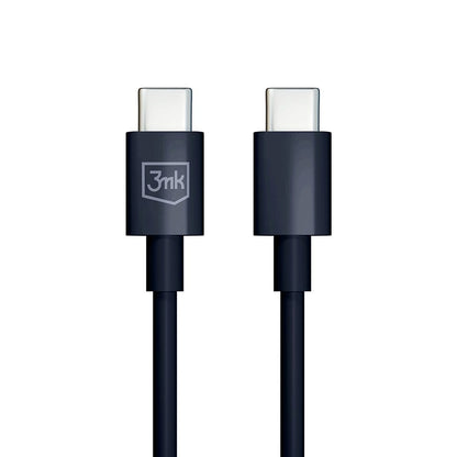 Kabel do danych i ładowania USB-C - USB-C 3MK Hyper, 100W, 1.2m, Czarny