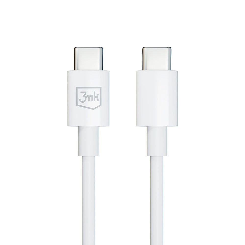 Kabel USB-C do ładowania i transmisji danych - USB-C 3MK Hyper, 100 W, 1,2 m, biały 