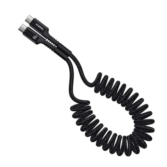 Kabel USB-C - USB-C Baseus Fish Eye Spring, 100W, 1m, Czarny P10320203111-00