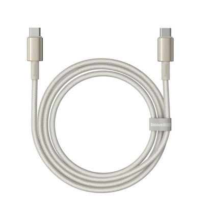 Cablu Date si Incarcare USB-C - USB-C Baseus Tungsten Gold, 100W, 1m, Auriu P10319800G21-00