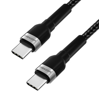 Kabel do danych i ładowania USB-C - USB-C WZK WNBCC2, 65W, 2m, Czarny