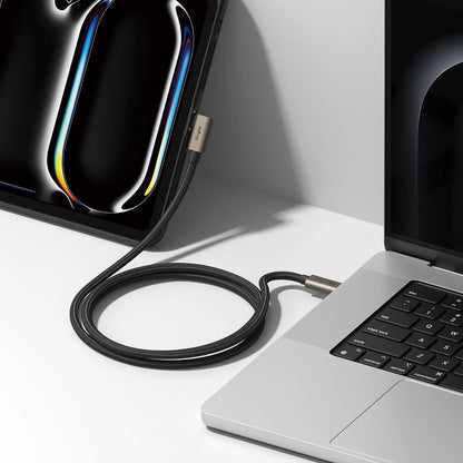 Kabel USB-C - USB-C Ringke 2X2 Angled do danych i ładowania, 240W, 2m, Czarny