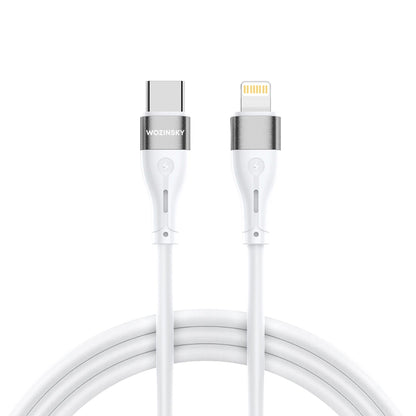 Kabel do danych i ładowania USB-C - Lightning WZK WSTCL1, 27W, 1m, Biały