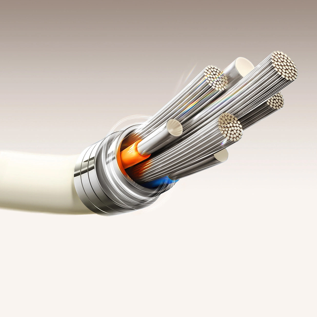 USB-C Data and Charging Cable - USB-C Joyroom S-A53, 60W, 1.2m, Beige