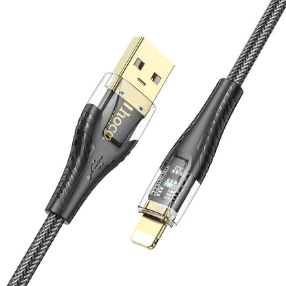 Kabel do danych i ładowania USB-A - Lightning HOCO U121, 18W, 1.2m, Czarny
